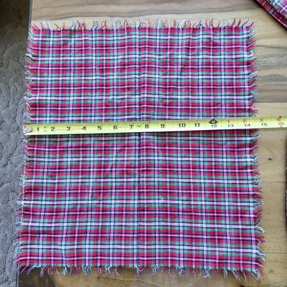 Set of 4 Vintage patchwork placemats with matching Napkins